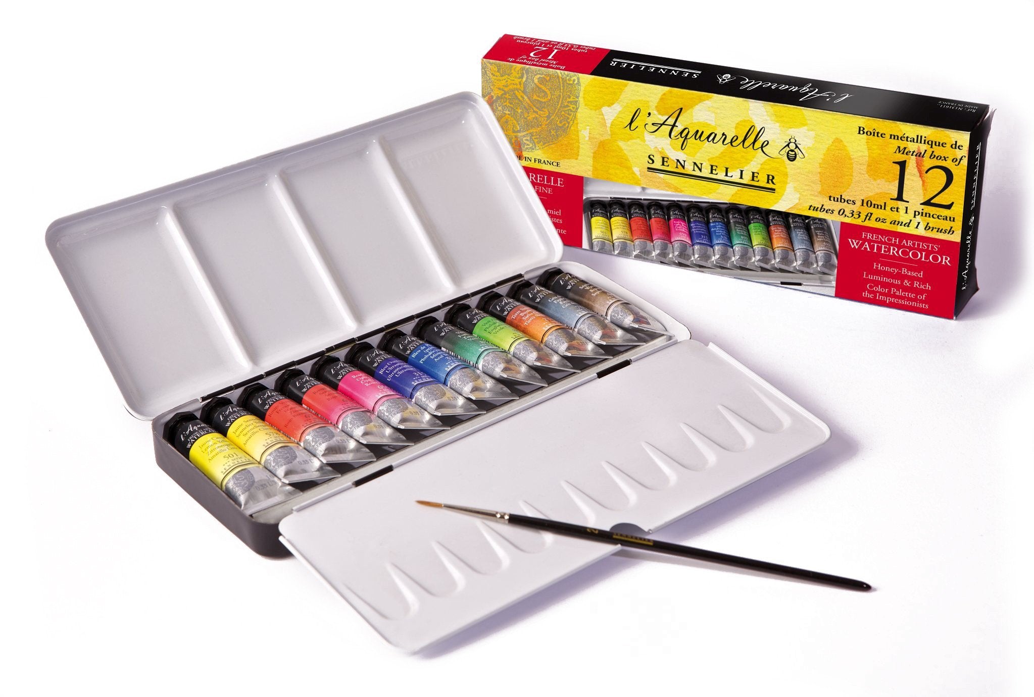 Sennelier L'Aquarelle Watercolor Metal Box Introduction 6 x 10ml Set