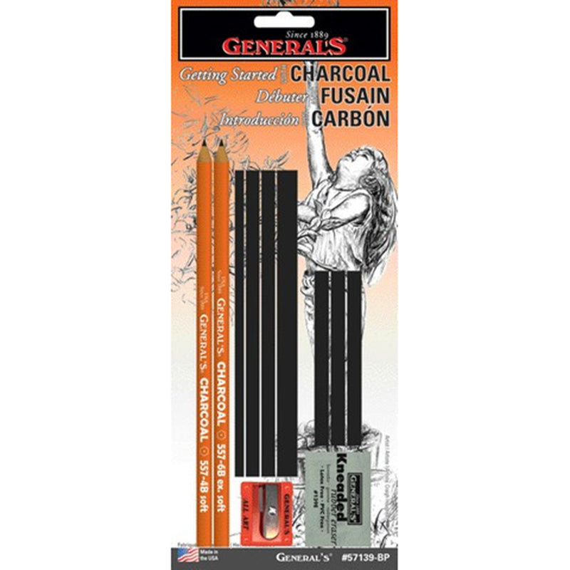 General's White Charcoal Drawing Pencils (2 pack) –