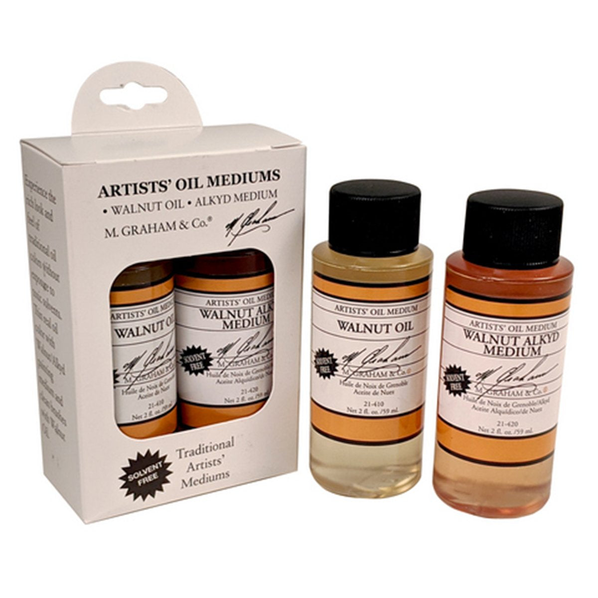 M Graham Walnut Oil/Alkyd Medium 2oz. 2Pack